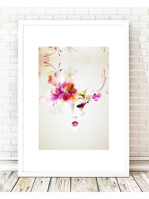 Tablo center Beyaz Çerçeveli Tablo - 24x29cm