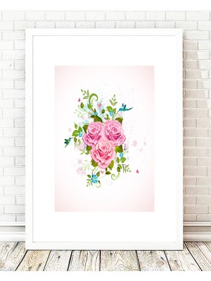 Tablo center Beyaz Çerçeveli Tablo - 24x29cm