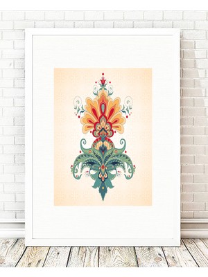 Tablo center Beyaz Çerçeveli Tablo - 24x29cm