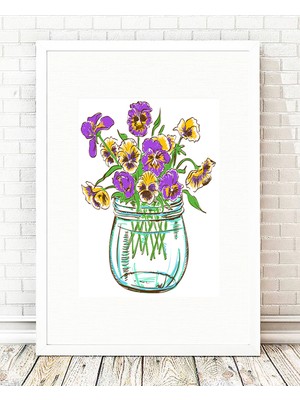 Tablo center Beyaz Çerçeveli Tablo - 24x29cm