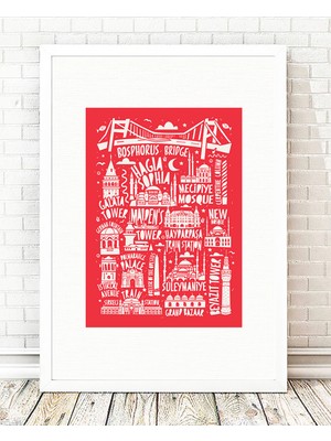 Tablo center Beyaz Çerçeveli Tablo - 24x29cm