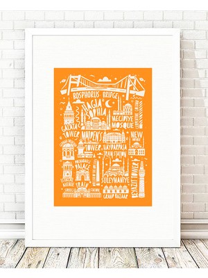 Tablo center Beyaz Çerçeveli Tablo - 24x29cm