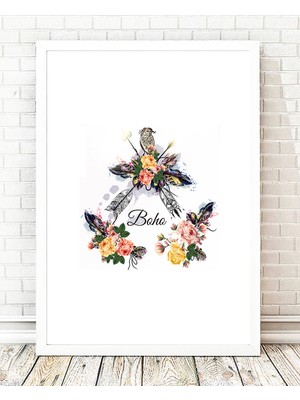 Tablo center Beyaz Çerçeveli Tablo - 24x29cm