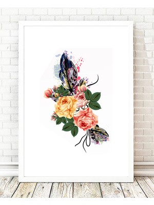 Tablo center Beyaz Çerçeveli Tablo - 24x29cm