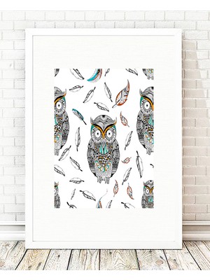 Tablo center Beyaz Çerçeveli Tablo - 24x29cm