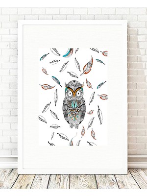 Tablo center Beyaz Çerçeveli Tablo - 24x29cm