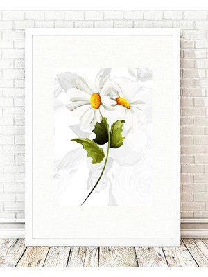 Tablo center Beyaz Çerçeveli Tablo - 24x29cm