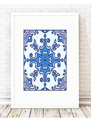 Tablo center Beyaz Çerçeveli Tablo - 24x29cm