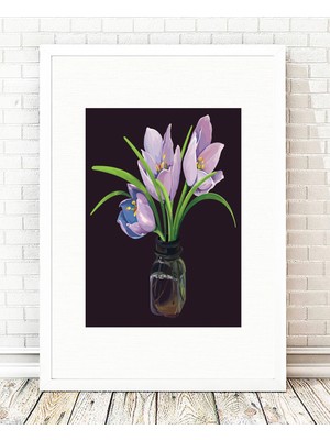 Tablo center Beyaz Çerçeveli Tablo - 24x29cm