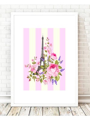 Tablo center Beyaz Çerçeveli Tablo - 24x29cm