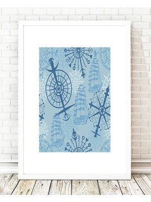 Tablo center Beyaz Çerçeveli Tablo - 24x29cm