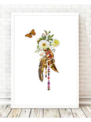 Tablo center Beyaz Çerçeveli Tablo - 24x29cm