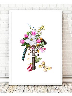 Tablo center Beyaz Çerçeveli Tablo - 24x29cm