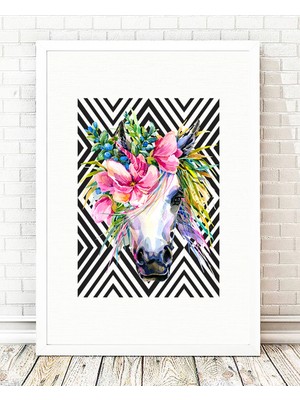 Tablo center Beyaz Çerçeveli Tablo - 24x29cm