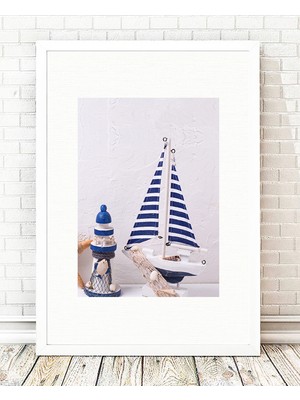 Tablo center Beyaz Çerçeveli Tablo - 24x29cm