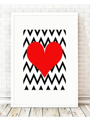 Tablo center Beyaz Çerçeveli Tablo - 24x29cm