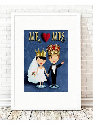 Tablo center Beyaz Çerçeveli Tablo - 24x29cm