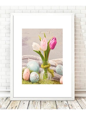 Tablo center Beyaz Çerçeveli Tablo - 24x29cm