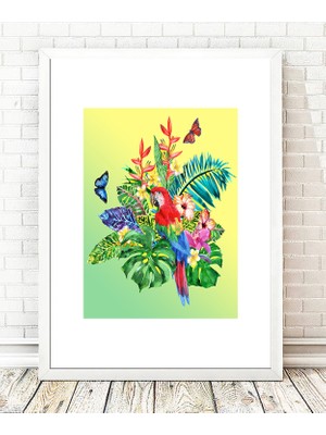 Tablo center Beyaz Çerçeveli Tablo - 24x29cm