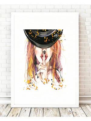 Tablo center Beyaz Çerçeveli Tablo - 24x29cm