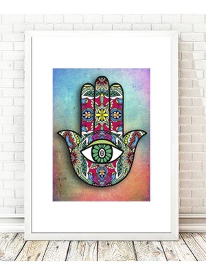 Tablo center Beyaz Çerçeveli Tablo - 24x29cm