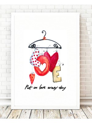 Tablo center Beyaz Çerçeveli Tablo - 24x29cm