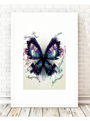 Tablo center Beyaz Çerçeveli Tablo - 24x29cm