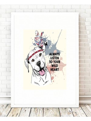 Tablo center Beyaz Çerçeveli Tablo - 24x29cm