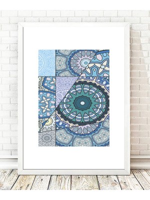 Tablo center Beyaz Çerçeveli Tablo - 24x29cm