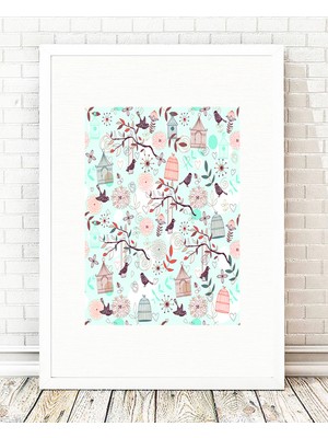 Tablo center Beyaz Çerçeveli Tablo - 24x29cm