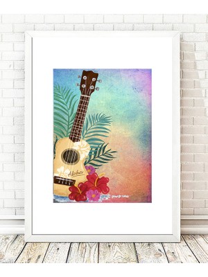 Tablo center Beyaz Çerçeveli Tablo - 24x29cm