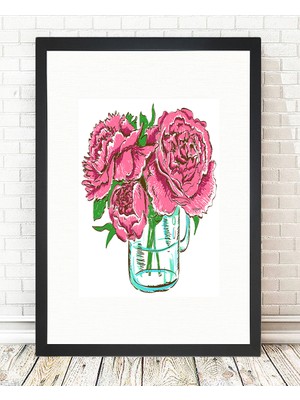 Tablo center Siyah Çerçeveli Tablo - 24x29cm