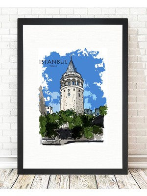 Tablo center Siyah Çerçeveli Tablo - 24x29cm