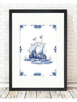 Tablo center Siyah Çerçeveli Tablo - 24x29cm