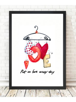 Tablo center Siyah Çerçeveli Tablo - 24x29cm