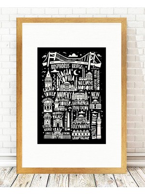 Tablo center Altın Varak Çerçeveli Tablo - 24x29cm