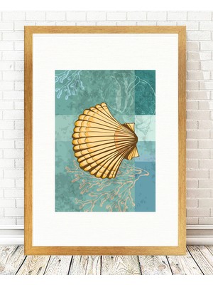 Tablo center Altın Varak Çerçeveli Tablo - 24x29cm