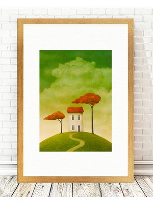 Tablo center Altın Varak Çerçeveli Tablo - 24x29cm