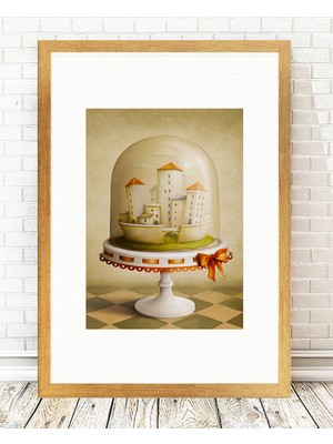 Tablo center Altın Varak Çerçeveli Tablo - 24x29cm