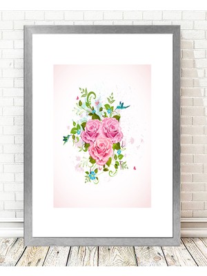 Tablo center Gümüş Çerçeveli Tablo - 24x29cm