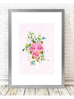 Tablo center Gümüş Çerçeveli Tablo - 24x29cm