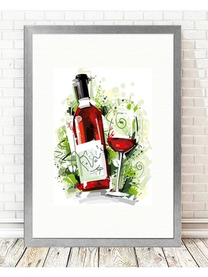 Tablo center Gümüş Çerçeveli Tablo - 24x29cm