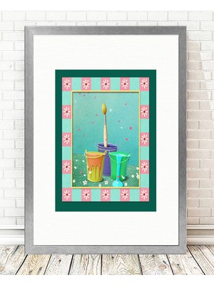 Tablo center Gümüş Çerçeveli Tablo - 24x29cm