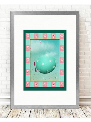 Tablo center Gümüş Çerçeveli Tablo - 24x29cm