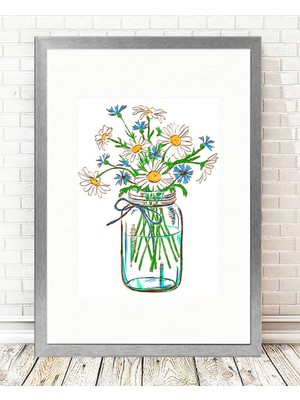 Tablo center Gümüş Çerçeveli Tablo - 24x29cm