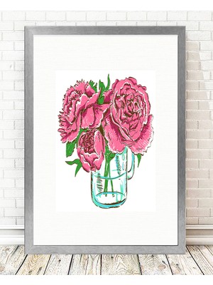 Tablo center Gümüş Çerçeveli Tablo - 24x29cm