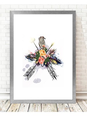 Tablo center Gümüş Çerçeveli Tablo - 24x29cm