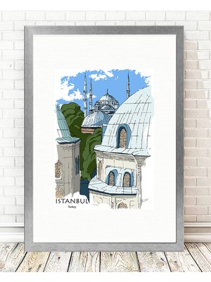 Tablo center Gümüş Çerçeveli Tablo - 24x29cm