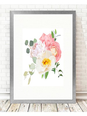 Tablo center Gümüş Çerçeveli Tablo - 24x29cm