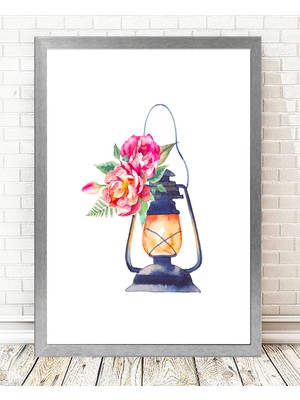 Tablo center Gümüş Çerçeveli Tablo - 24x29cm